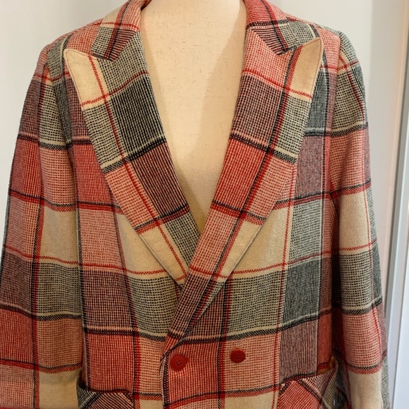Vintage Via Veneto Oversized Checked Blazer - Picture 3 of 14